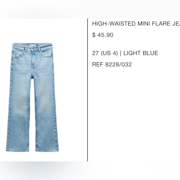 Zara crop flare jeans - Picture 3 of 4